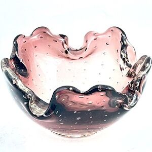 Murano Amethyst Art glass (controlled bubble) Trinket